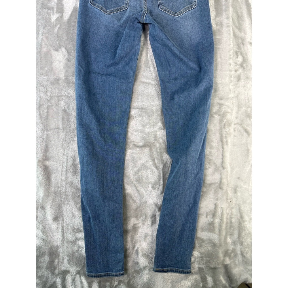 Levis Jeans Womens Blue Denim Mile High Super Skinny BIG E Premium Size 22x28 - Picture 10 of 13